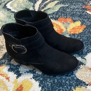 Unisa Black Ankle Boots with Buckle